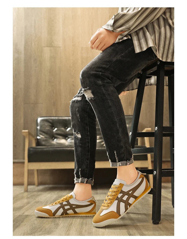 Leonardo | Scarpe da Ginnastica Uomo Retro Sneakers Pelle Camoscio