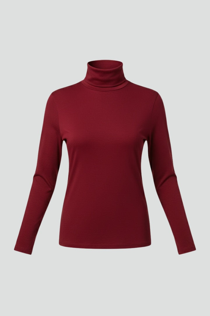 Livia | Maglia a Maniche Lunghe Collo Alto Donna Aderente