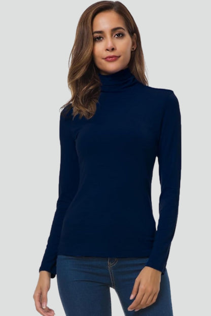 Livia | Maglia a Maniche Lunghe Collo Alto Donna Aderente