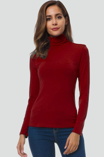 Livia | Maglia a Maniche Lunghe Collo Alto Donna Aderente