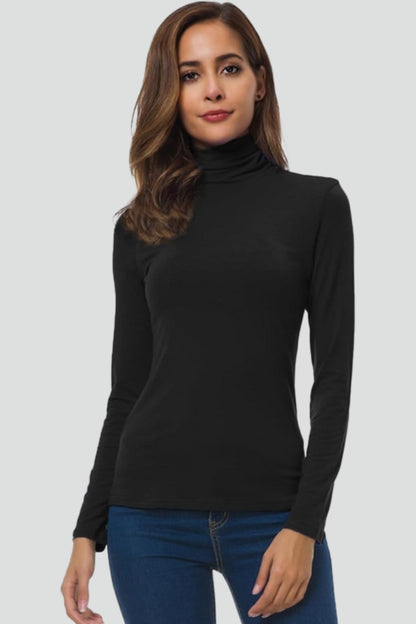Livia | Maglia a Maniche Lunghe Collo Alto Donna Aderente