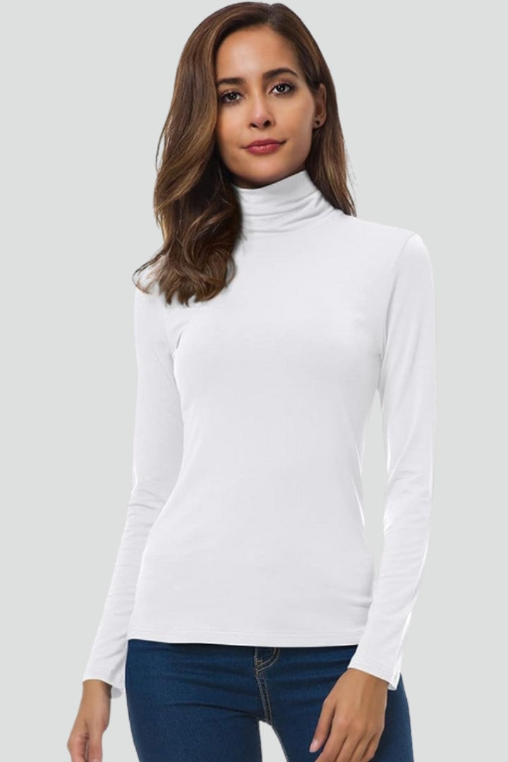 Livia | Maglia a Maniche Lunghe Collo Alto Donna Aderente