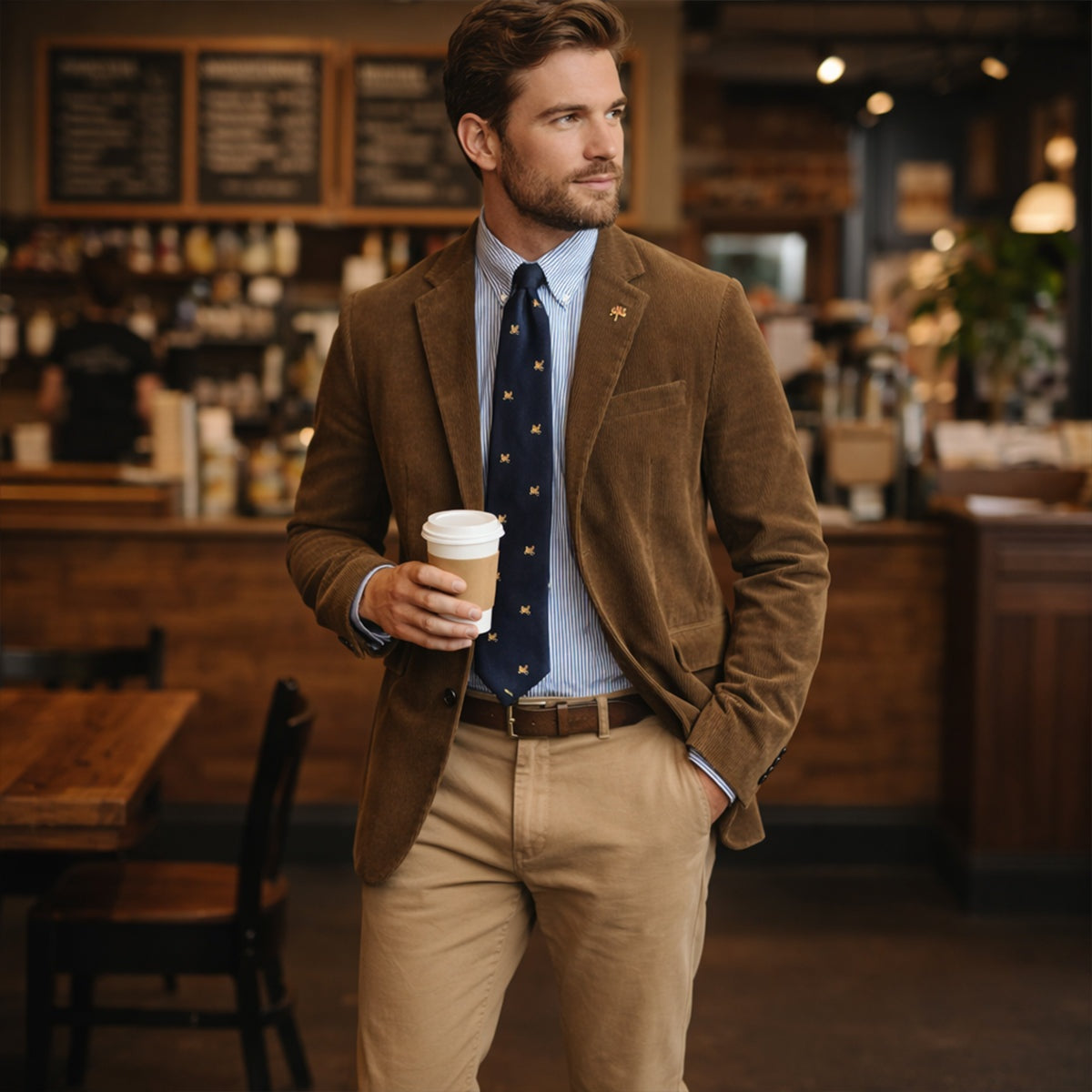 Lorenzo | Blazer Uomo in Velluto a Coste Vestibilità Sartoriale