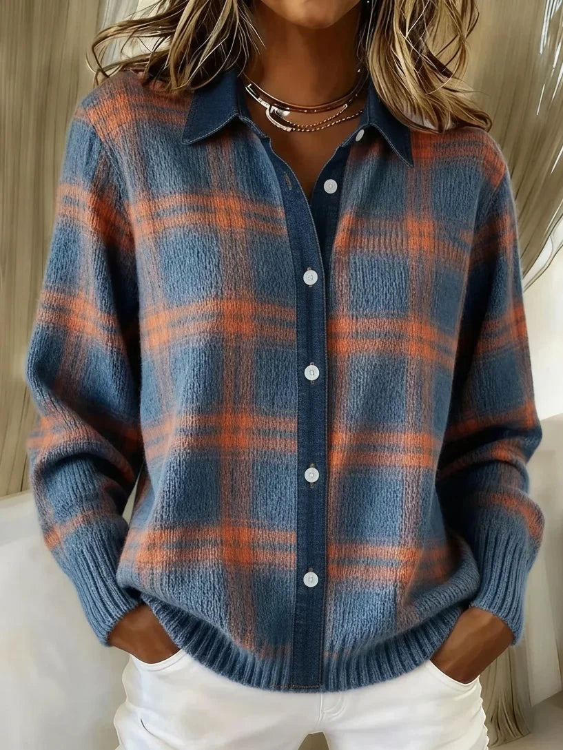 Lorenzo | Cardigan Uomo a Maniche Lunghe Fantasia Tartan Bottoni