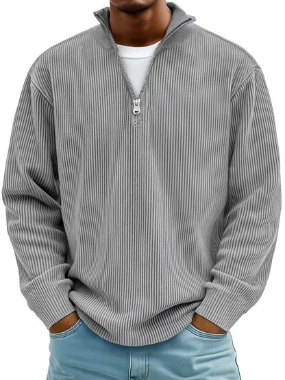 Lorenzo | Maglione Quarter Zip Uomo Maglie Maniche Lunghe Collo Alto