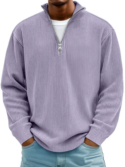 Lorenzo | Maglione Quarter Zip Uomo Maglie Maniche Lunghe Collo Alto