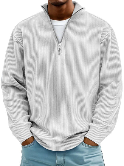 Lorenzo | Maglione Quarter Zip Uomo Maglie Maniche Lunghe Collo Alto
