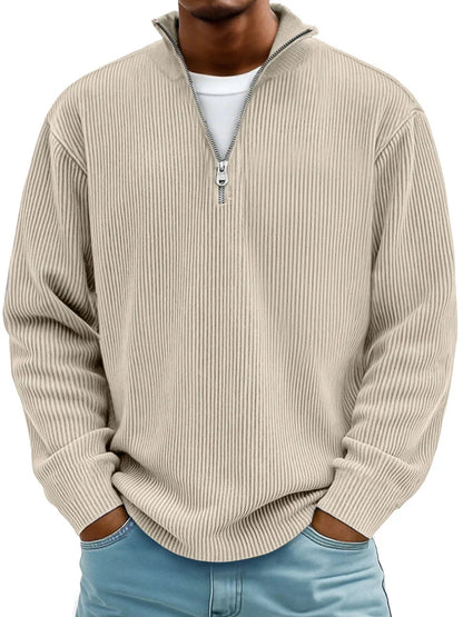 Lorenzo | Maglione Quarter Zip Uomo Maglie Maniche Lunghe Collo Alto