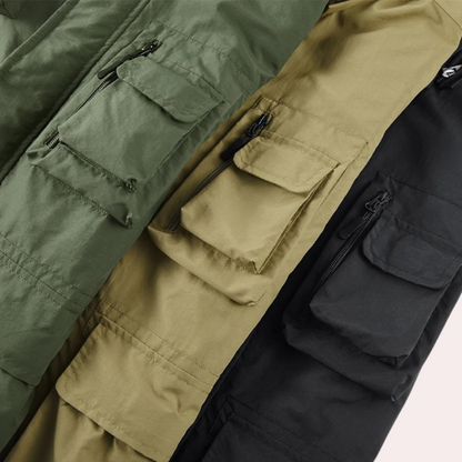 Lorenzo | Parka Uomo Impermeabile con Cappuccio Multitasche