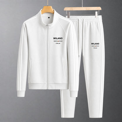 Lorenzo | Tute Sportive Uomo Completo con Zip Bande Laterali