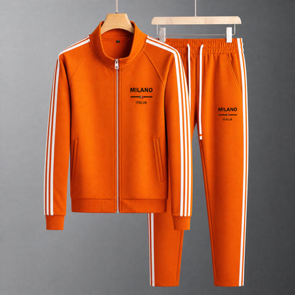 Lorenzo | Tute Sportive Uomo Completo con Zip Bande Laterali