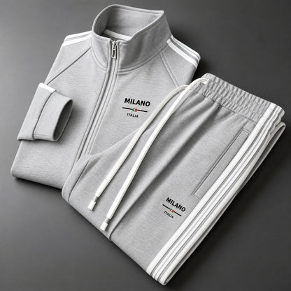 Lorenzo | Tute Sportive Uomo Completo con Zip Bande Laterali