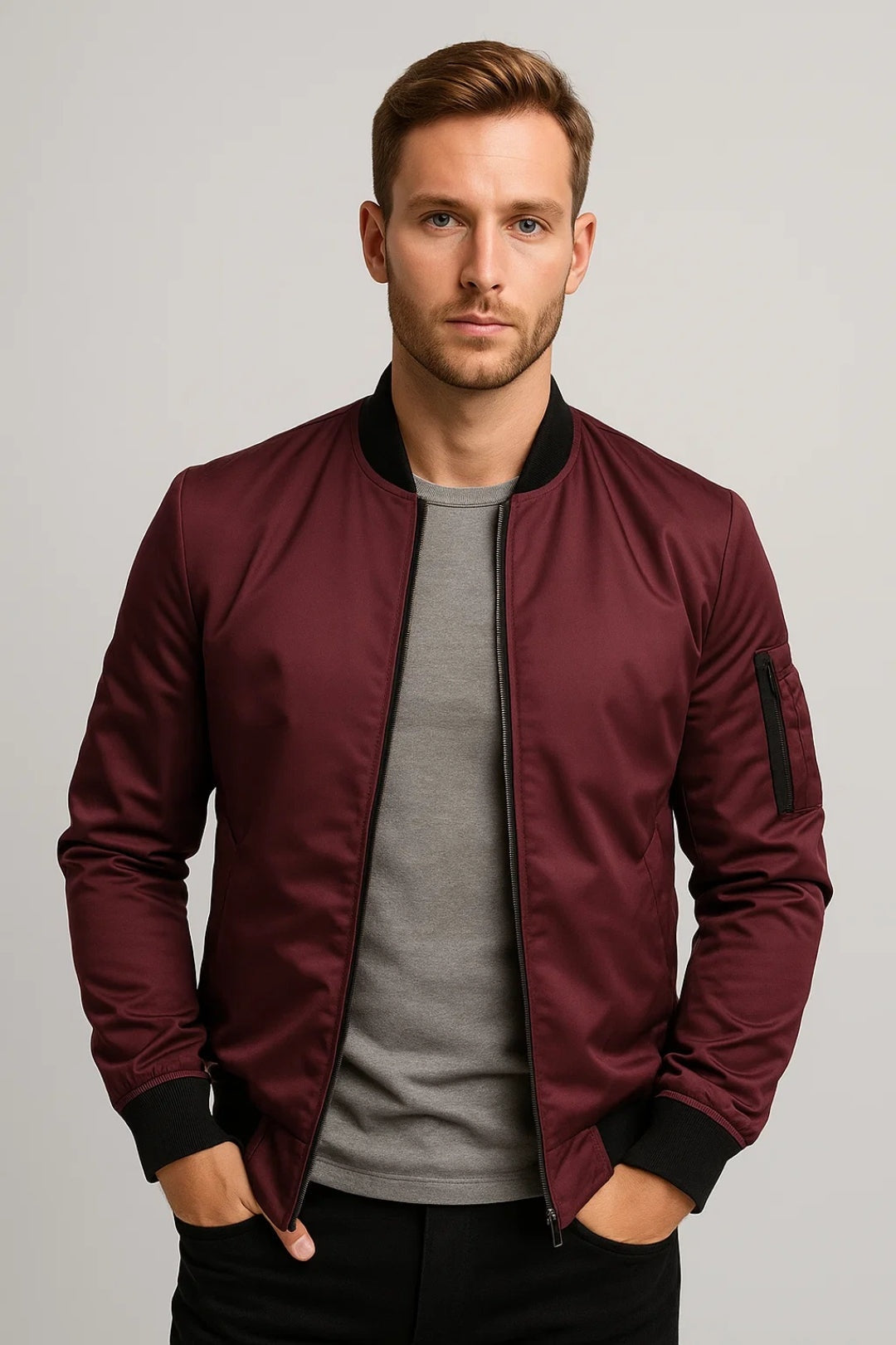 Luca | Giacca Bomber Uomo Giubbotti Invernali Zip Manica