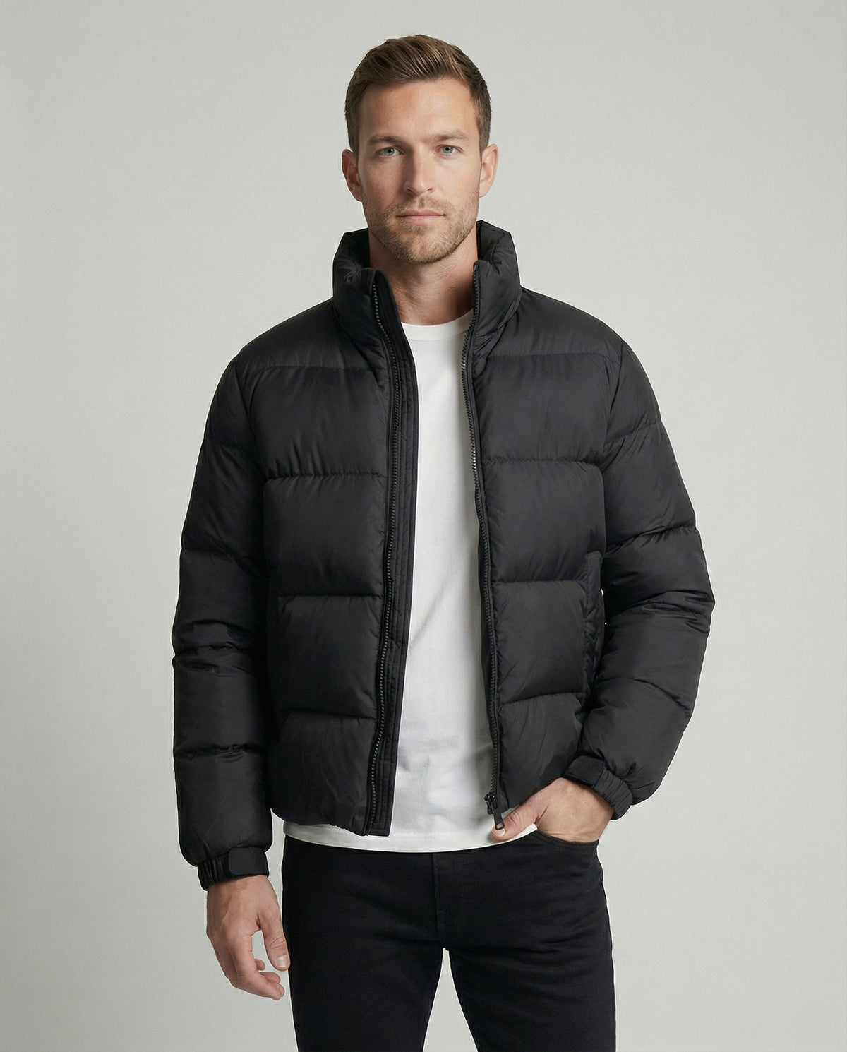 Luca | Piumino Uomo Invernale Colletto Alto Zip