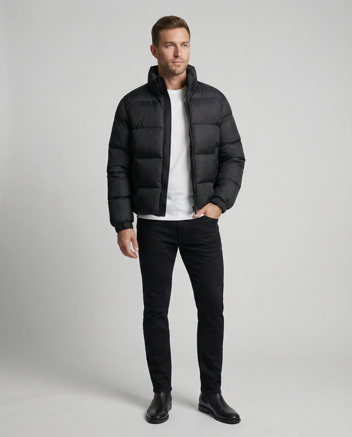 Luca | Piumino Uomo Invernale Colletto Alto Zip