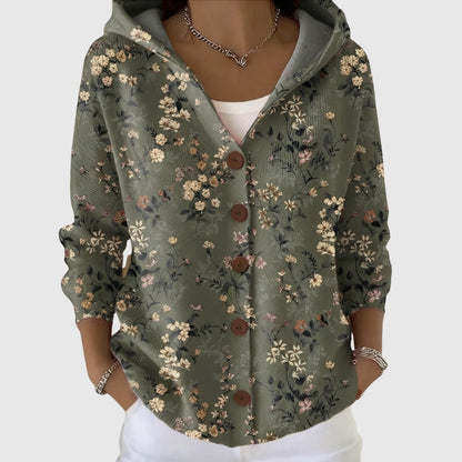 Ludovica | Cardigan Lungo Donna a Righe con Bottoni Scollatura V