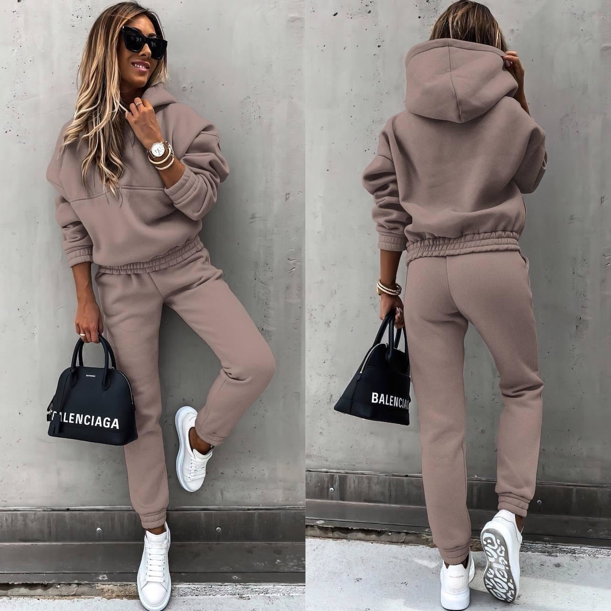 Ludovica | Tuta Sportiva con Cappuccio Abbigliamento Sportivo Donna Felpa e Jogger