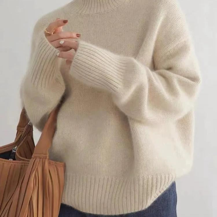 Maglione Dolcevita Oversize in Cashmere Donna Collo Alto