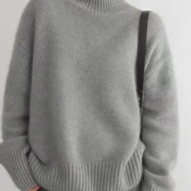 Maglione Dolcevita Oversize in Cashmere Donna Collo Alto