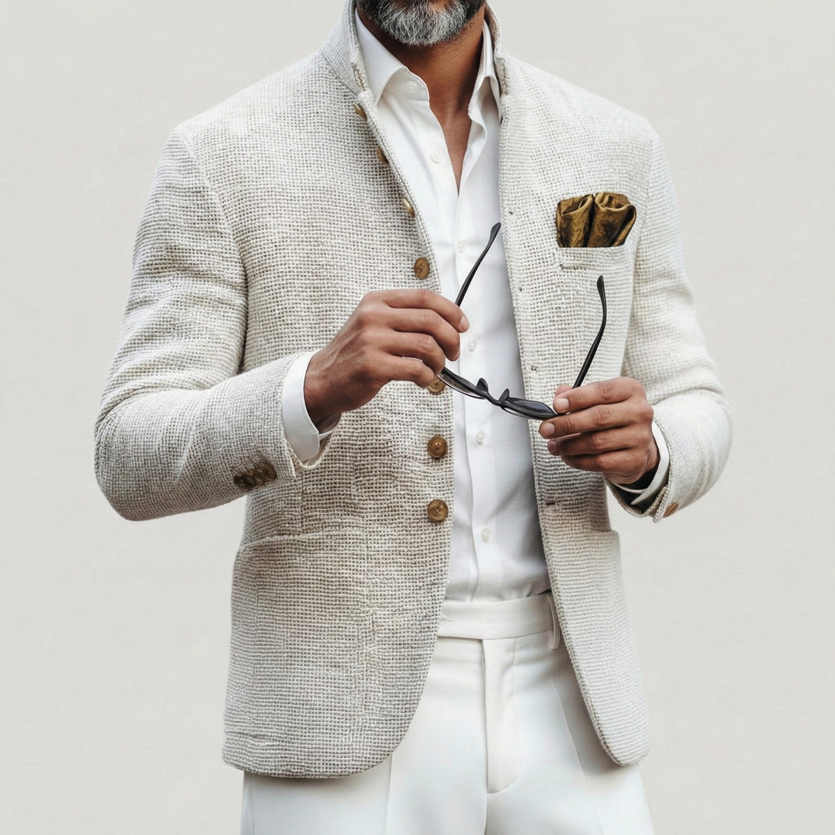 Marco | Cardigan Uomo Elegante Collo Alto Bottoni