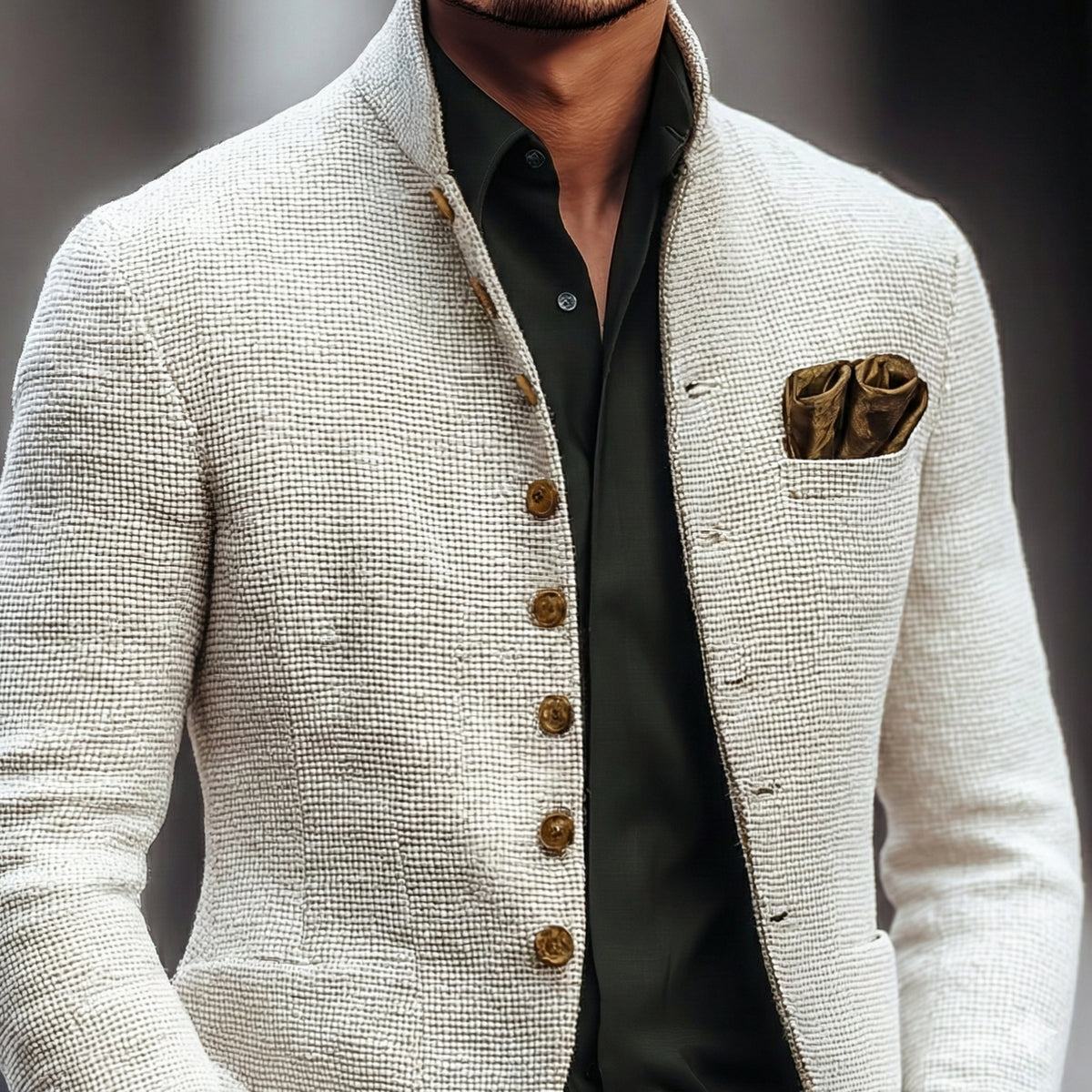 Marco | Cardigan Uomo Elegante Collo Alto Bottoni