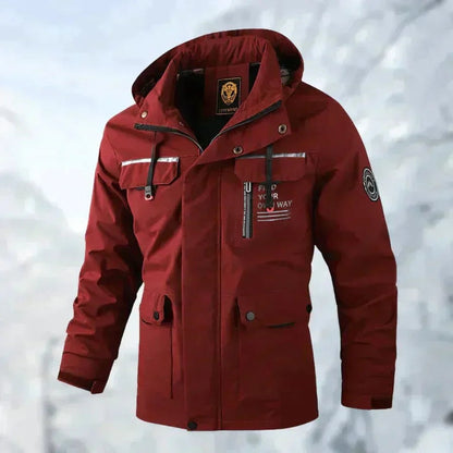 Marco | Giacca Impermeabile Uomo con Cappuccio Multitasche