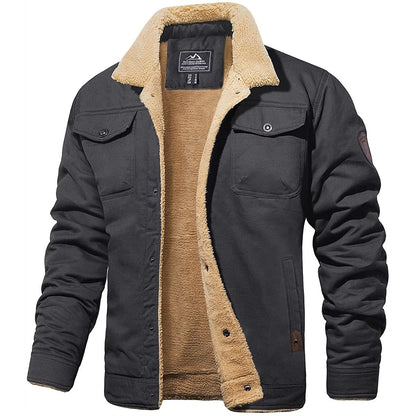 Marco | Giubbotto Uomo Invernale Stile Militare Foderato Sherpa