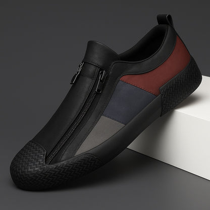 Marco | Sneakers in Pelle Uomo con Cerniera Senza Lacci