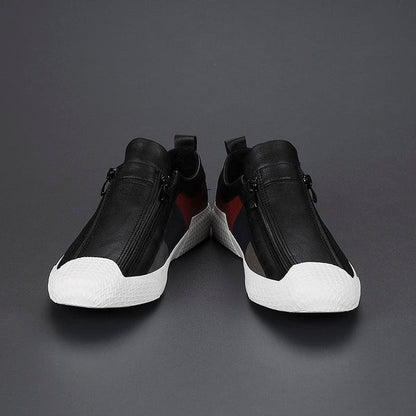 Marco | Sneakers in Pelle Uomo con Cerniera Senza Lacci