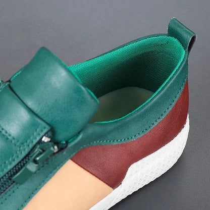 Marco | Sneakers in Pelle Uomo con Cerniera Senza Lacci