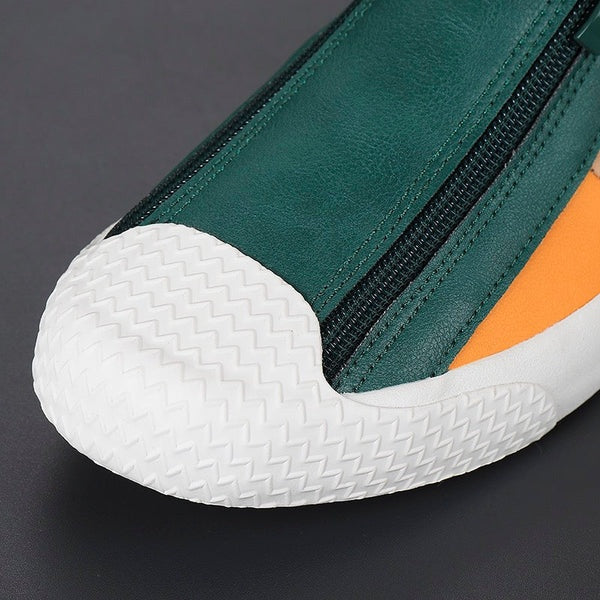 Marco | Sneakers in Pelle Uomo con Cerniera Senza Lacci