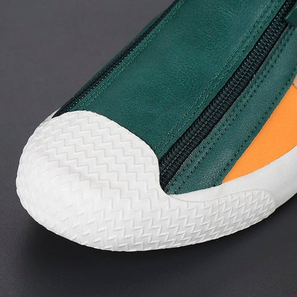 Marco | Sneakers in Pelle Uomo con Cerniera Senza Lacci