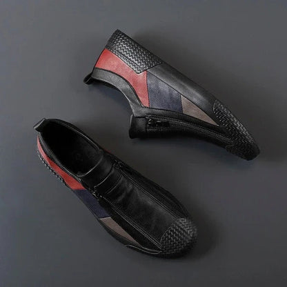 Marco | Sneakers in Pelle Uomo con Cerniera Senza Lacci