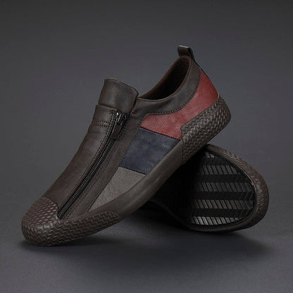 Marco | Sneakers in Pelle Uomo con Cerniera Senza Lacci