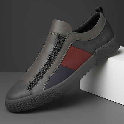 Marco | Sneakers in Pelle Uomo con Cerniera Senza Lacci