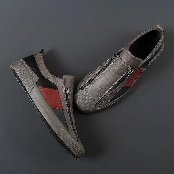 Marco | Sneakers in Pelle Uomo con Cerniera Senza Lacci