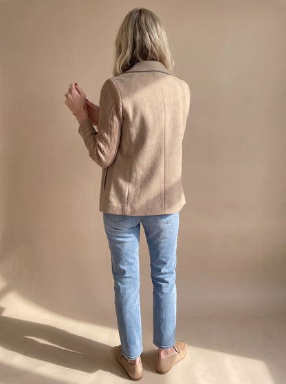 Marta | Blazer Oversize Donna Doppiopetto Maniche a Coste