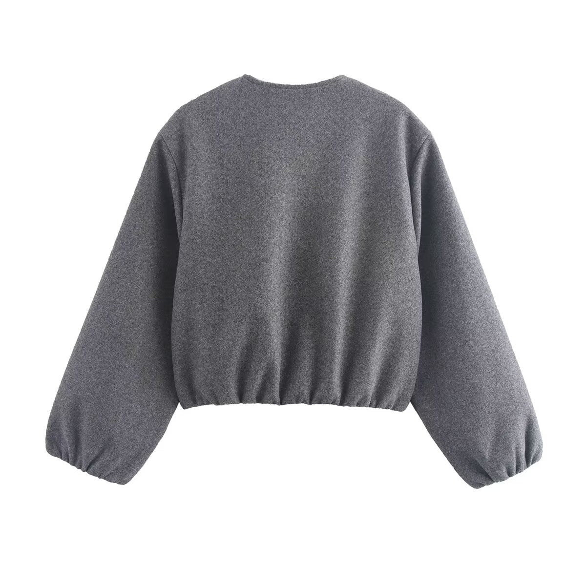 Marta | Giacca Bomber Cropped Donna Maniche a Palloncino