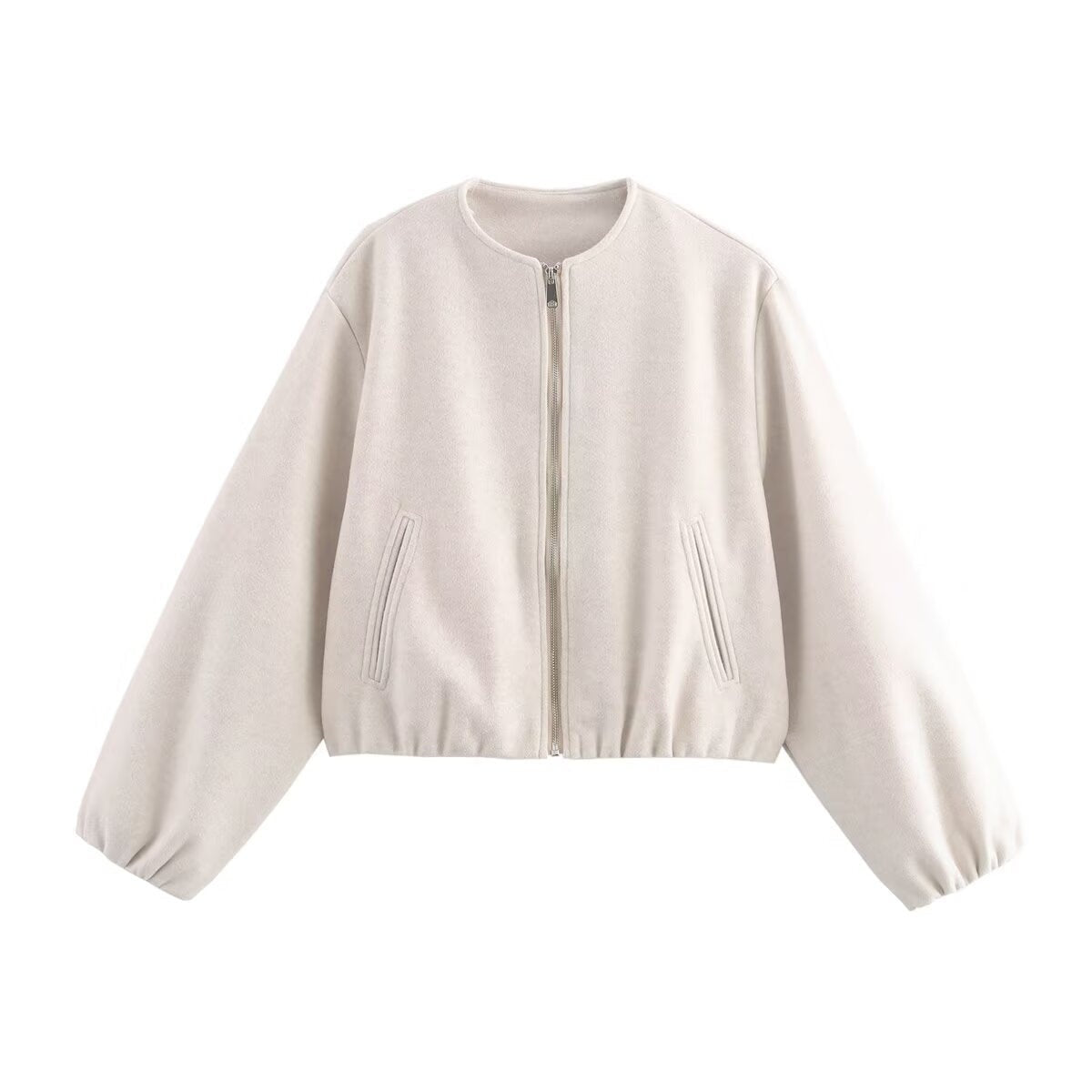 Marta | Giacca Bomber Cropped Donna Maniche a Palloncino