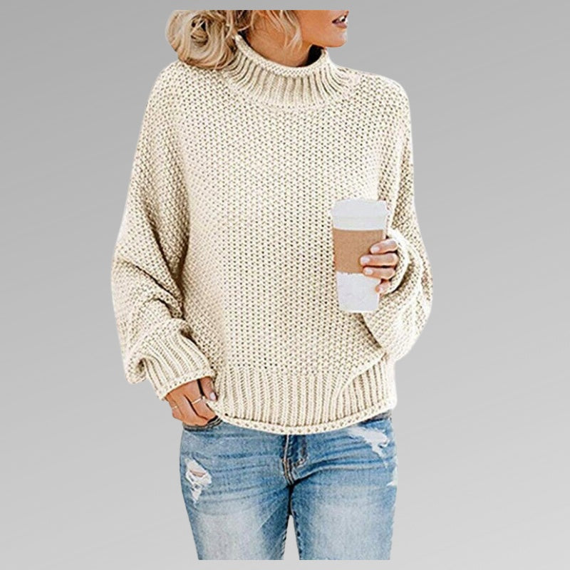 Marta | Maglione Dolcevita Donna Oversize a Maglia Grossa