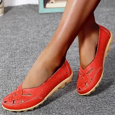 Marta | Mocassini in Pelle Donna Intrecciati Slip-On Piatti