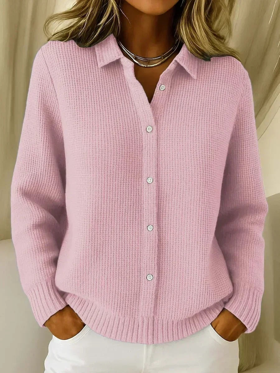 Martina | Cardigan a Quadri in Maglia Donna Bottoni Maglioni Particolari