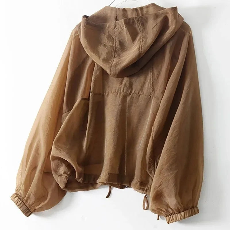 Martina | Felpa con Zip Cappuccio Donna Oversize