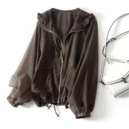 Martina | Felpa con Zip Cappuccio Donna Oversize