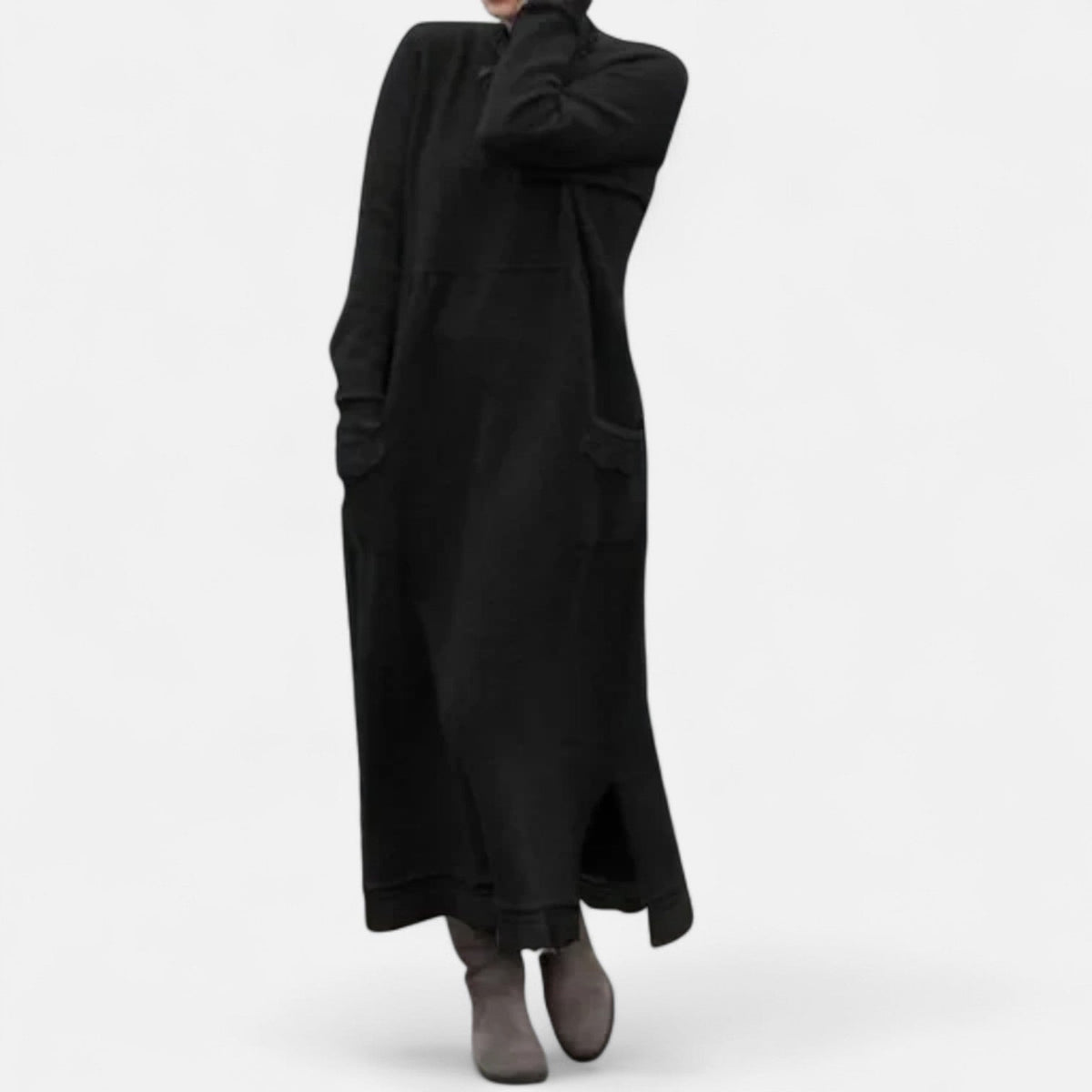 Martina | Vestito Lungo Maniche Lunghe Donna Maglia Collo Alto