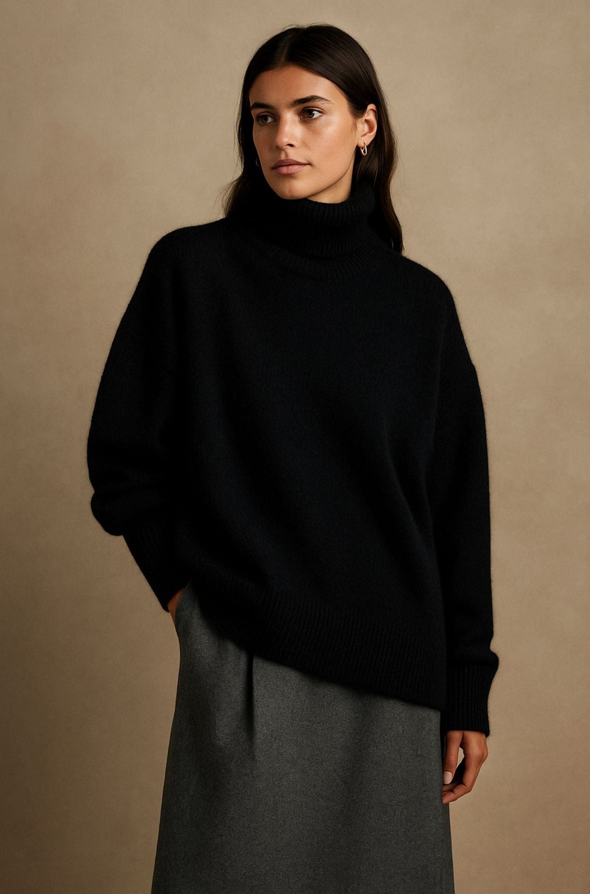 Matilde | Maglione Dolcevita in Cashmere Donna Oversize