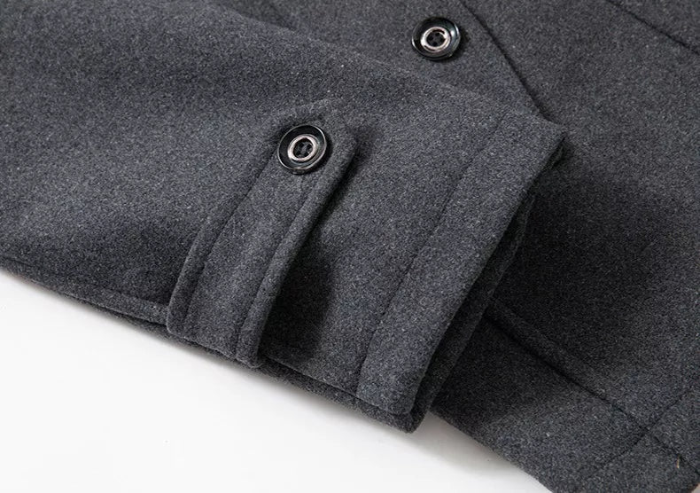 Matteo | Cappotto di Lana Uomo Doppiopetto con Sciarpa a Collo Alto