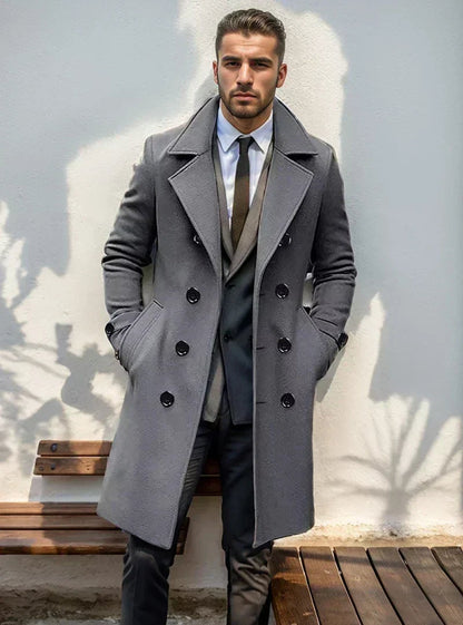 Matteo | Cappotto Lungo Uomo Doppiopetto Invernale