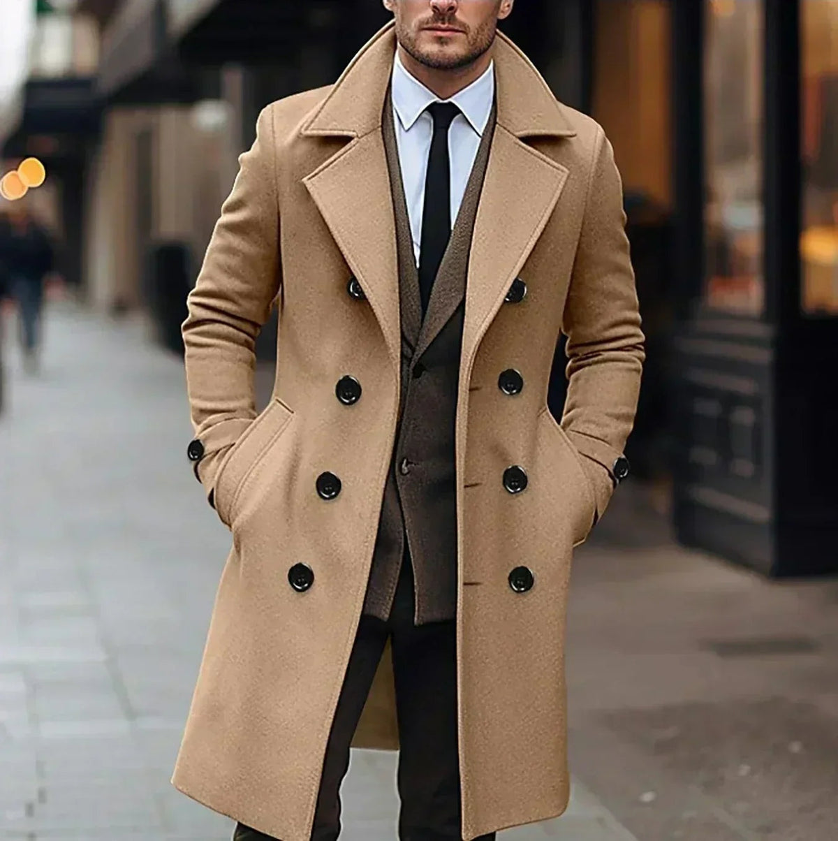 Matteo | Cappotto Lungo Uomo Doppiopetto Invernale