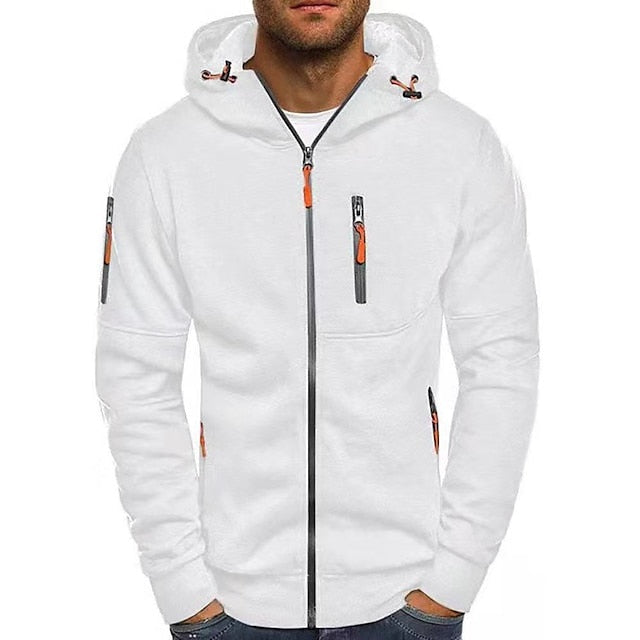 Matteo | Felpa con Zip e Cappuccio Uomo Tasche